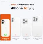Acronix dėklas, skirtas iphone 16 (6,1 colio), auk&scaron;tos kokybės silikoninis iphone 16 mobiliojo telefono dėklas su kameros apsauga ir 1 apsaugine plėvele, 360&deg; visapusi&scaron;ka apsauga, smūgiams atsparus mikropluo&scaron;to pamu&scaron;alas