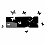 Sieninis laikrodis - Skrajojantys drugeliai. Horizontalus : Prekės spalva - Auksinis veidrodis-0a