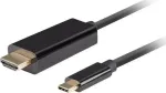 USB kabelis Lanberg USB-C - HDMI 1 m Juodas (CA- CMHD- 10CU- 0010- BK)