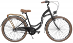 Dviratis AZIMUT Vintage 26" 3-speed 2025 juodas-cream matt