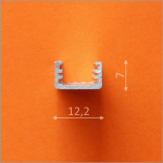 LED juostos profilis SLIM8, juodai anoduotas, 3m