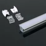LED juostos profilis V-TAC, aliuminis, 2000x23x15.5mm, baltos spalvos.