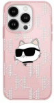 Apple iPhone 13 / 14 / 15 Karl Lagerfeld dėklas IML Choupette Head & Monogram (KLHCP14SHKLPCHP) rožinės spalvos
