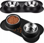 Neslystantis dvigubas dubenėlis &scaron;unims ir katėms