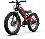 Elektrinis dviratis Duotts N26, 26", 1500W, 20Ah SAMSUNG, juodas/raudonas