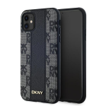 Apple iPhone 11 / XR DKNY Hardcase Leather Checkered Mono Pattern MagSafe (DKHMN61PCPVSLK) dėklas telefonui juodos spalvos