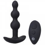Doc Johnson A-Play Shaker Silicone Remote Beaded Plug Rechargeable Juodas