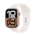 I&scaron;manusis laikrodis Apple Watch Series 10 GPS + Cellular 46mm Rose Gold Aliuminio dėklas su &scaron;viesiai skaistalais sportine apyranke &ndash; S/M