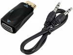 Fusion Accessories Fusion vaizdo signalo keitiklis HDMI į VGA (+ garsas) juodas