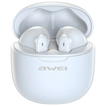 AWEI ausinės Bluetooth 5.3 T68 ENC TWS + doko stotelė balta |baltas