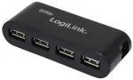 LogiLink Hub usb 2.0 4-portowy su adapteriu, juoda