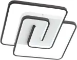 38W LED pavir&scaron;inis lubinis &scaron;viestuvas INTERSIA, juodos/baltos sp., 3000/6000K, dimeriuojamas