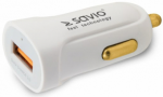 Lādētājs Savio Car Quick Charge Charger Baltas