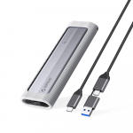 Disko dėžutė Orico AXM2S-G2 M.2 NVME/NGFF USB-C/USB-A na USB-C 6Gb/s / 10Gb/s - pilkos spalvos
