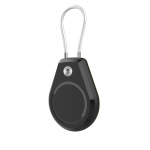 Hurtel Apple AirTag dėklas Atsparus vandeniui with Steel Cable - juodos spalvos