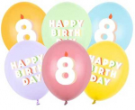 Party Deco Balionų puok&scaron;tė Su gimtadieniu, 8 metai