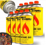 Butano dujų balionėliai 8x400ml Happy People HPS-34