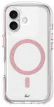 Laut Aero Sparkle dėklas skirtas Apple iPhone 16, Crystal Rožinė