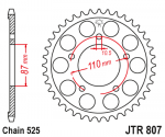 Jt Sprockets Galinė žvaigždė JTR807