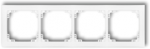 Karlik Elektrotechnik 25DRSO-4 DECO Universalus keturkampis rėmas pagamintas i&scaron; DECO Soft medžiagos, matinė balta 25DRSO-4