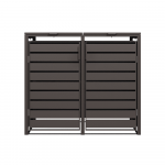 Metalinė dviguba konteinerio stoginė, ruda