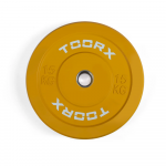 Weight plate TOORX Bumper Plate Challenge, yellow, 50 mm, 15 kg