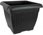Prosperplast Dekoratyvinis gėlių vazonas Terra 30x30x25cm antrac. sp./kvadrat. /plastikinis