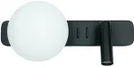 Sieninis &scaron;viestuvas, G9, matinės juodos/baltos sp., su 3W 3000K LED &scaron;viestuvėliu skaitymui, 25326
