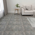 Grindų lentos 55 pcs Pilka 5,11 m&sup2; PVC