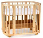 Waldin 5in1 lovytė su čiužinuku Natural wood
