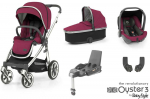 Babystyle OYSTER 3 STROLLER SET 7IN1 CHERRY/MIRROR