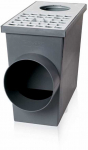 Lietaus trapas ZMM-MAXPOL, su grotelėmis, 136 x 265 x 220 mm, DN110, pilkos sp.