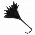 Kink Impact Touch KINK Juodas Horn-Shaped Feather Teaser 36cm - Elegant Sensory Duster