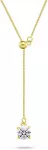 Brilio Silver Luxury auksinis-plated sidabrinis sliding pakabukas NCL220Y