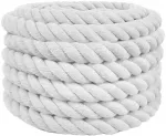 Medvilninė virvė 60 mm 5 m Balta 100% Medvilnė