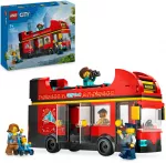 Klocki &bdquo;City Bricks 60407&ldquo; raudonas dviauk&scaron;tis autobusas
