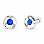 Spark Sidabriniai auskarai &bdquo;Astra (Capri Mėlyna)&ldquo; su Swarovski&reg; kristalais