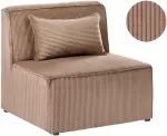 Sofa Beliani 1 vietos modulis LEMVIG smėlio spalvos velvetinis