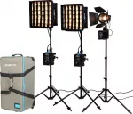Studijos rinkinys Nanlite PavoSlim 60B & Forza 60B II KIT 60B x2 + Forza 60BII - 3 &scaron;viesų rinkinys su stovu (01-006 FORZA 60BII-3)