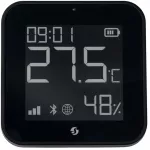 Temperatūros Ir Drėgmės Jutiklis - Shelly BLU H&T Ekranas ZB Juodas