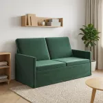 Dviejų vietų sofa Tamsiai žalia 150 x 81 x 82 cm Aksomas