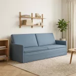 3 vietų sofa Mėlyna 220 x 81 x 82 cm Kordūrinis audinys