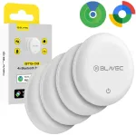 Blavec GPS sekimo įtaisas &bdquo;Tracker&ldquo; BTG-03 &ndash; &bdquo;Bluetooth Dual&ldquo; skirtas &bdquo;Apple&ldquo; ir &bdquo;Android&ldquo; (BTBTG03-W4), baltas &ndash; 4 vnt.
