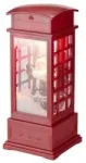 Home Styling Collection Kalėdinė telefono būdelė su LED, sniego efektu ir melodija, 10,5 x 10,5 x 25 cm