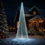 LED Kalėdų medis 470 cm 1504 LED &Scaron;alta balta Plienas Žalia