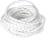 Cyclingcolors spiralinis kabelio apvalkalas, baltas, plastikinis, lankstus kabelio apsaugos apvalkalas, skirtas automobiliui, motociklui, kompiuterio kabeliui, kabelių kanalų dangtelis (diametras 3 mm, ilgis 1 m)