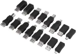 Kste 16 vnt. Multi Usb 2.0 adapterio keitiklis Usb Male į Female Micro Usb