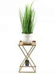 Modernus metalinis stovas gėlėms Jak-pol, 40 cm, auksinis