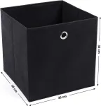 Songmics sulankstoma dėžė su skylėmis pir&scaron;tams / matmenys: 30 cm x 30 cm x 30 cm / smėlio spalvos