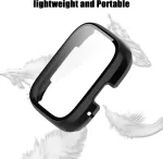 Braleto 2 dėklų rinkinys, suderinamas su Redmi Watch 3 Lite/redmi Watch 3 Active, visapusi&scaron;ka apsauga nuo įbrėžimų, smūgiams atsparus buferio dangtelis (juodas + skaidrus)